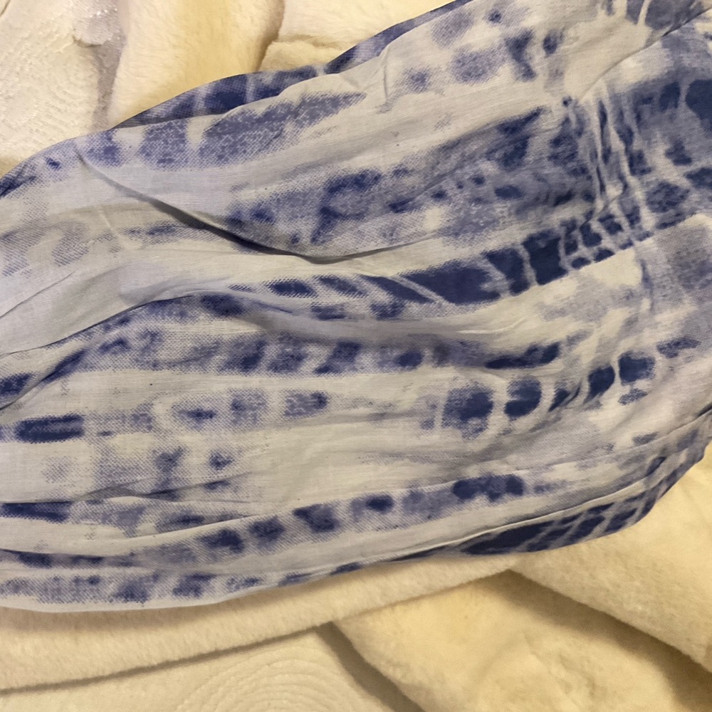RAJ NWT Blue /Purple/White Women’s 100% Cotton Boho V-neck Dress Size Medium - Picture 8 of 8